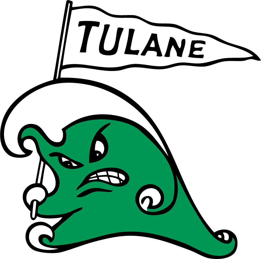 Tulane Green Wave 1964-1986 Primary Logo diy DTF decal sticker